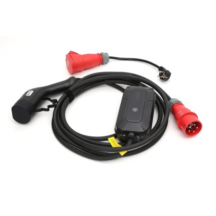 Estaciones de recarga para vehículos eléctricos EV/PHEV AC Tipo 2 16A/400V 11kW IP55 7m + adaptador 230V 3,7kW + estuche
