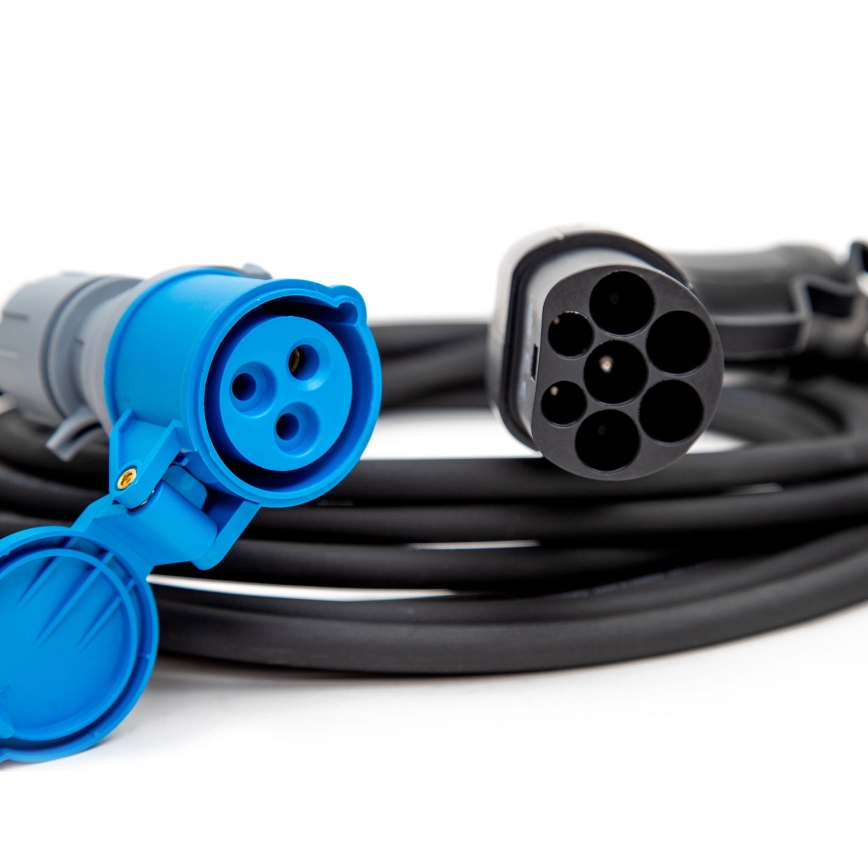 Cable de carga para autocaravanas eléctricas tipo 2, 7 m, 3,6 kW, 16 A