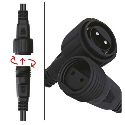 Cable de derivación exterior para cadenas conectables 0,5 m IP44