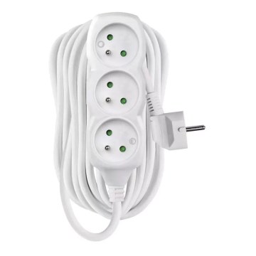 Cable de extensión 3G 10 m blanco