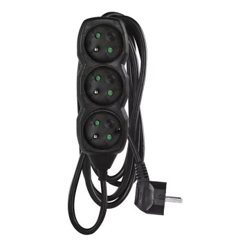 Cable de extensión 3G 3m negro