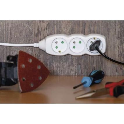 Cable de extensión 3G 5 m blanco