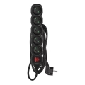 Cable de extensión con interruptor 5Z 3m negro
