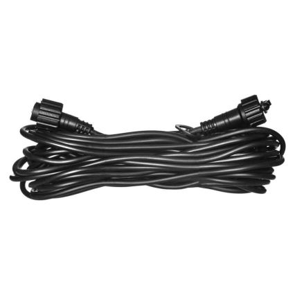 Cable de extensión para exterior para cadenas conectables, 10 m, IP44, negro