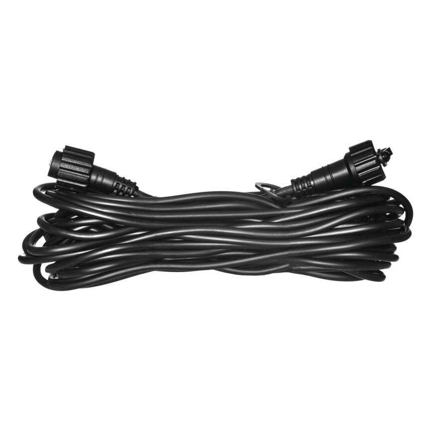 Cable de extensión para exterior para cadenas conectables, 10 m, IP44, negro