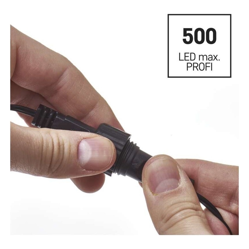 Cable de extensión para exterior para cadenas conectables, 10 m, IP44, negro