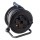 Cable prolongador en carrete 25 m negro IP44