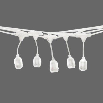 Cadena de exterior 15xE27/10W/230V 15 m IP44 blanco