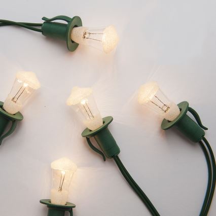 Cadena de luces navideñas LUCERNA 12xE10/10,7m blanco cálido, Fabricado en la República Checa