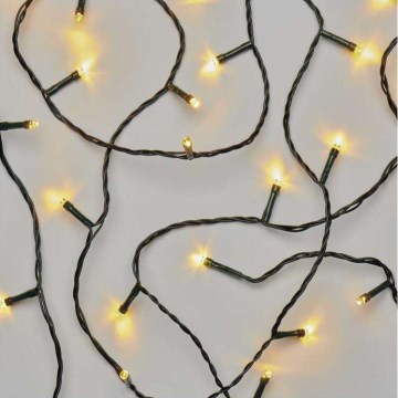 Cadena de luces LED exterior 80xLED/3xAA 6,1m IP44 blanco cálido