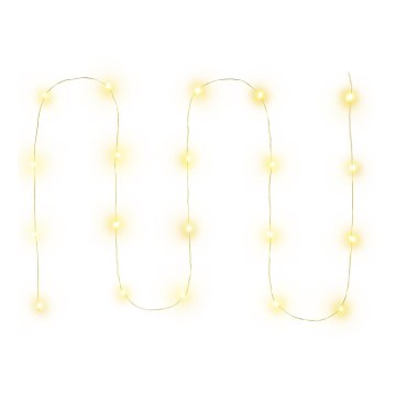 Cadena de luces LED navideña 20xLED/2xAA 2,3m blanco cálido
