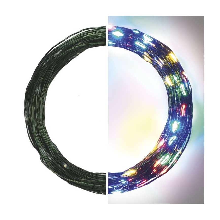 Cadena de luces LED navideña para exterior, 150 LEDs / 20 m, IP44, multicolor