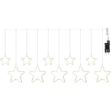 Cadena de luces LED para exterior 125 LEDs/1,9 m IP44 blanco cálido