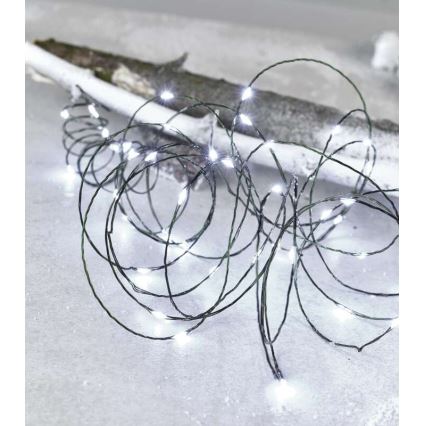 Cadena de luces LED para exterior 150xLED/20m IP44, blanco frío