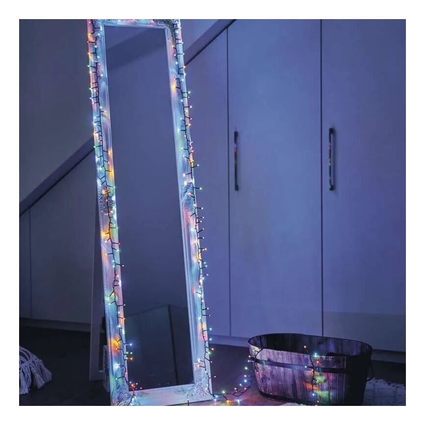 Cadena de luces LED para exterior 150xLED/27,35m IP44 multicolor