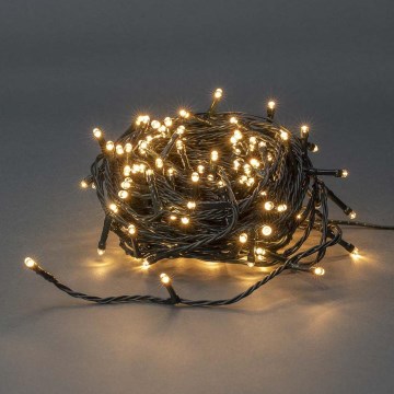 Cadena de luces LED para exterior 180xLED/7 funciones 16,5m IP44 blanco cálido