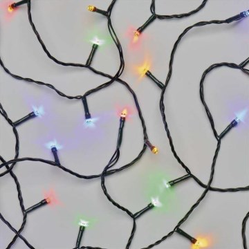 Cadena de luces LED para exterior — 120 LEDs, 8 modos, 17 m, IP44, multicolor