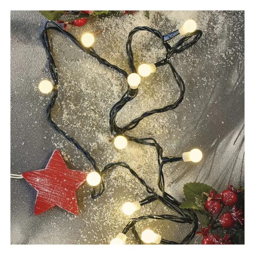 Cadena de luces LED para Navidad 300xLED/230V/8 funciones 35m IP44 blanco cálido