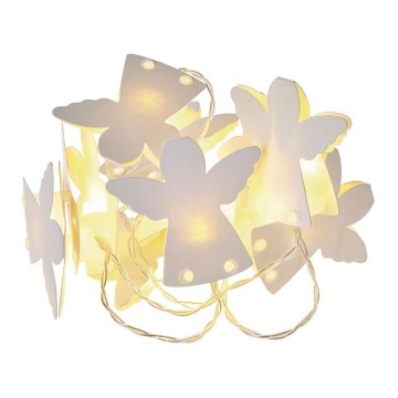 Cadena de luces LED para Navidad CHAIN 10xLED/2xAA 1,65m blanco cálido