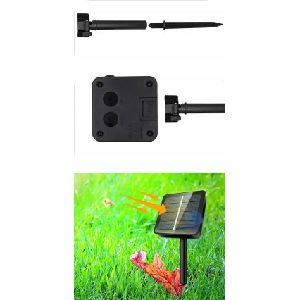 Cadena de luces LED solar decorativa 30 LED, 8 modos, 500 mAh, 6,5 m, IP67, blanco cálido