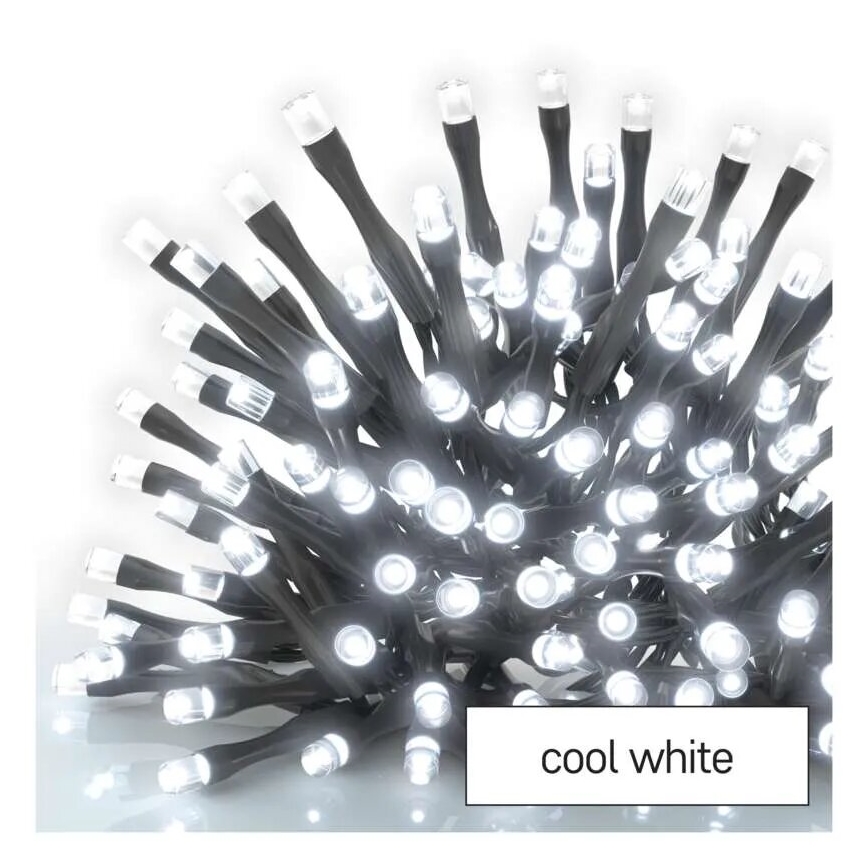 Cadena de luces navideña LED para exterior 100xLED/2,5x0,9m IP44 blanco frío