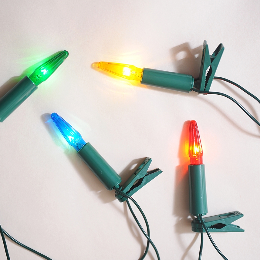 Cadena de navidad ASTERIA 16xE10/14V/230V multicolor