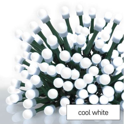 Cadena de luces navideñas LED para exterior 80xLED/13m IP44 blanco frío