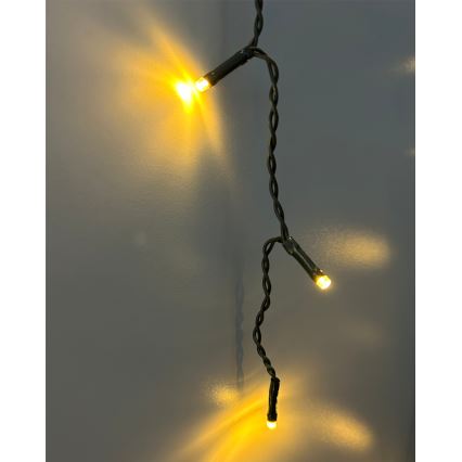 Cadena de luces navideñas LED para exteriores 200xLED/230V 7,6 m IP44 negra