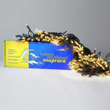 Cadena de luces para exterior con 160 bombillas, 1,5 V/0,07 A por unidad, 46 m, protección IP44