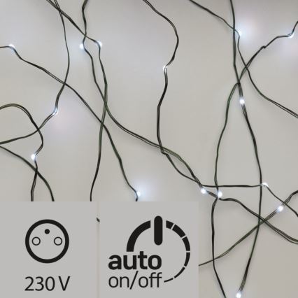 Cadena de Navidad LED para exteriores 40xLED 9m IP44 blanco frío