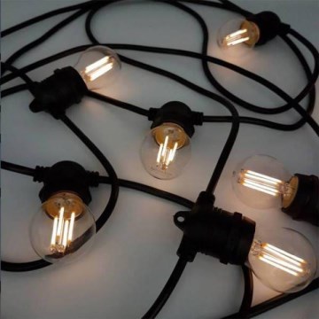 Cadena decorativa exterior MIMOSA 20xE27/1,3W/230V IP44 10m
