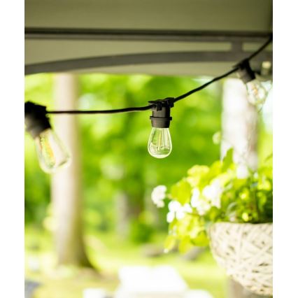 Cadena decorativa exterior MIMOSA 20xE27/1,3W/230V IP44 10m
