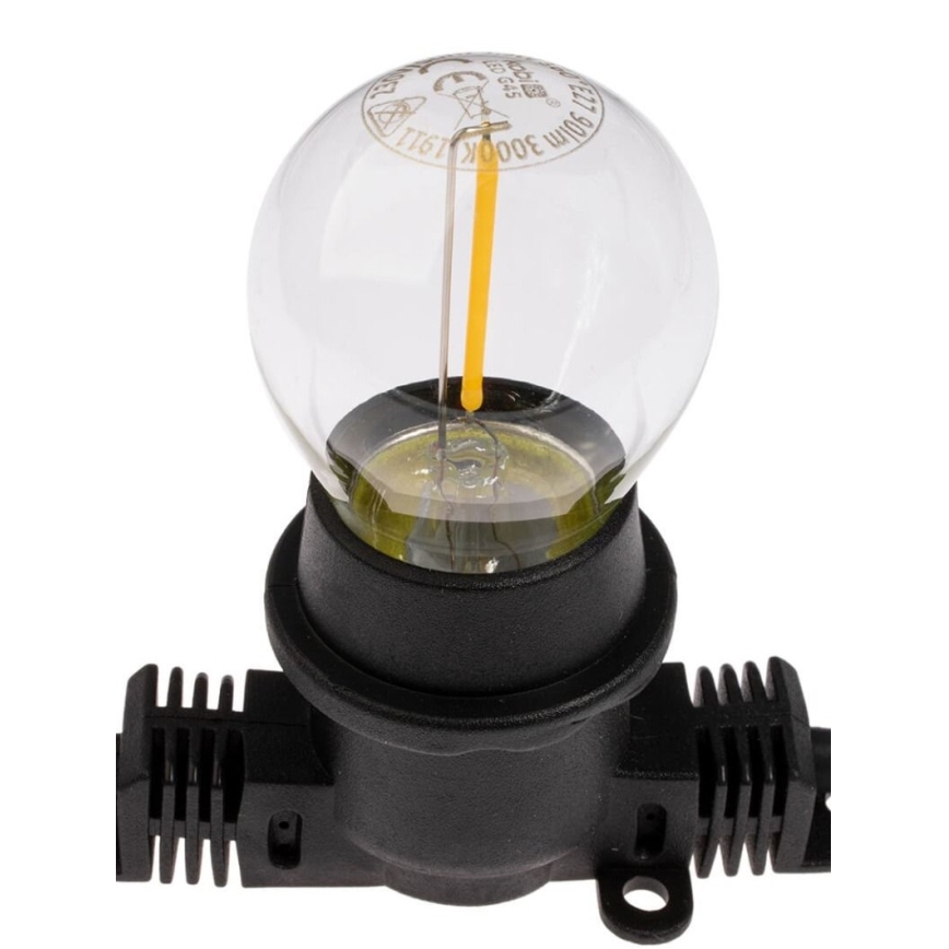 Cadena decorativa exterior MIMOSA 20xE27/1,3W/230V IP44 10m