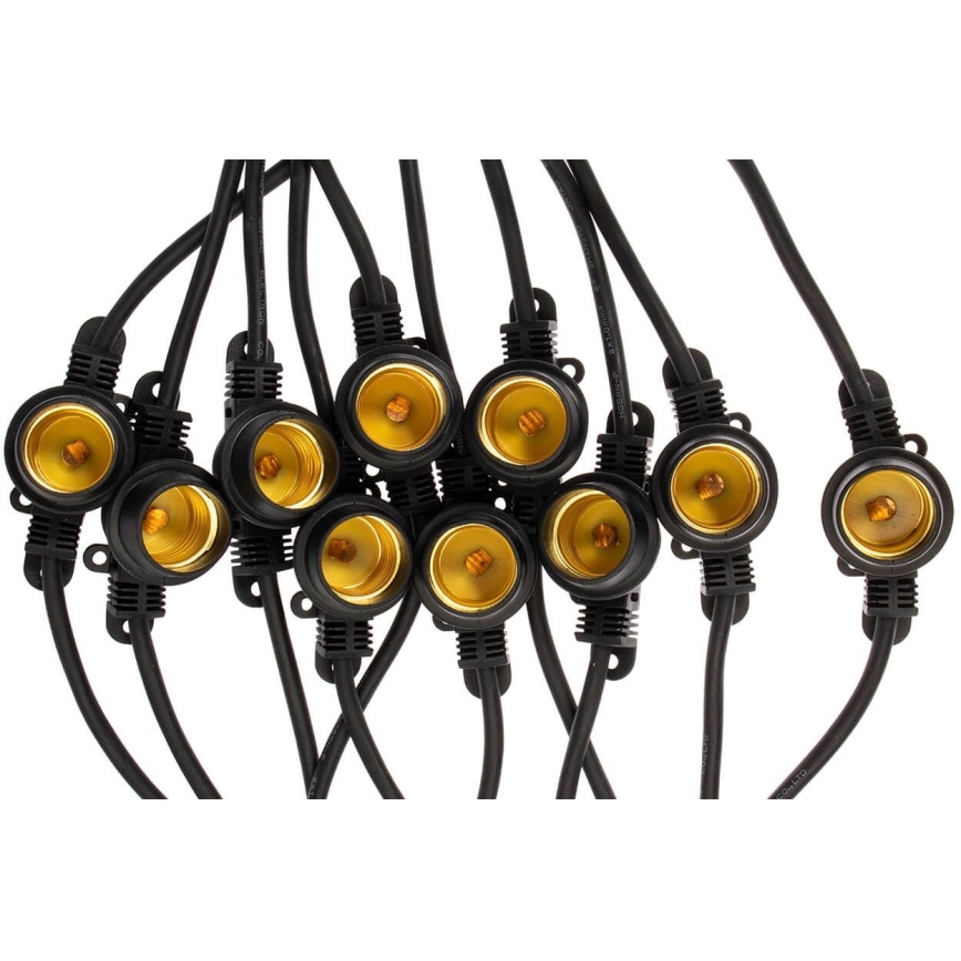 Cadena decorativa exterior MIMOSA 20xE27/1,3W/230V IP44 20m