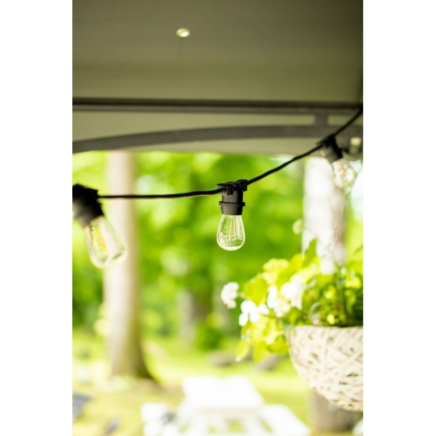 Cadena decorativa exterior MIMOSA 20xE27/1,3W/230V IP44 20m