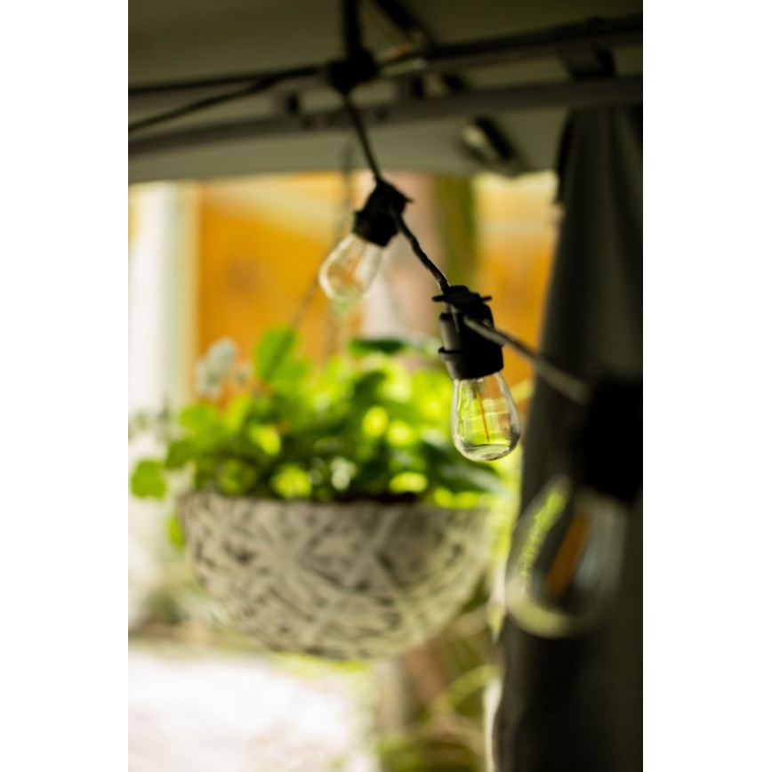 Cadena decorativa exterior MIMOSA 20xE27/1,3W/230V IP44 20m