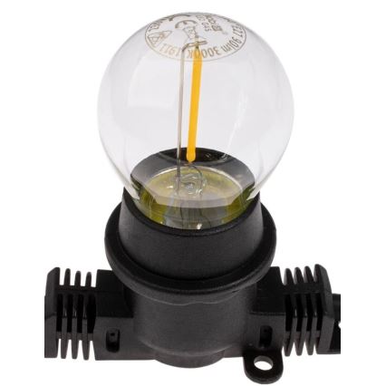 Cadena decorativa exterior MIMOSA 20xE27/1,3W/230V IP44 20m