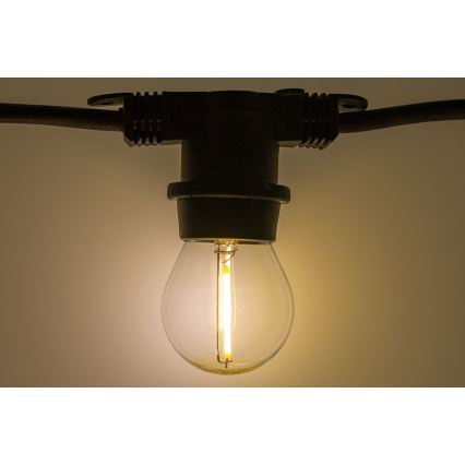 Cadena decorativa exterior MIMOSA 20xE27/1,3W/230V IP44 20m