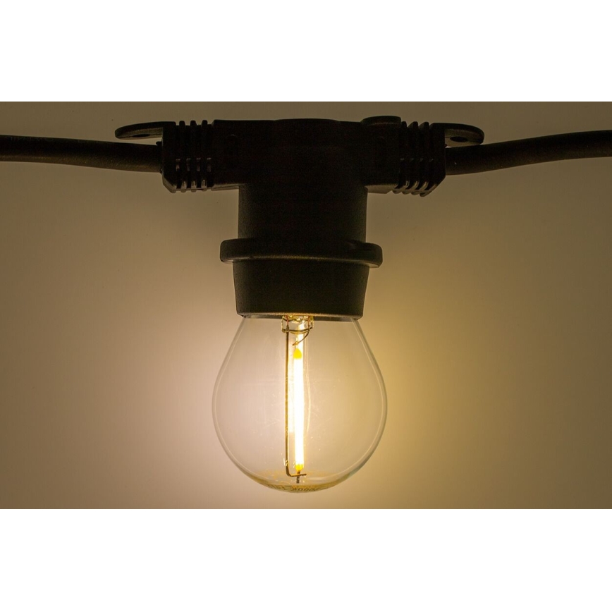 Cadena decorativa exterior MIMOSA 20xE27/1,3W/230V IP44 20m