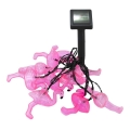 Cadena decorativa LED solar 10xLED/1,2V 300 mAh 3,8 m IP44 flamenco