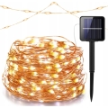 Cadena decorativa solar LED 200xLED/1,2V 800 mAh 12 m IP44 negra