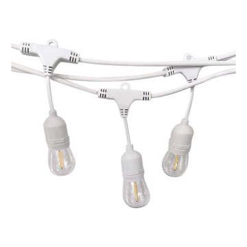 Cadena exterior STRING 15xE27/40W/230V 15m IP65