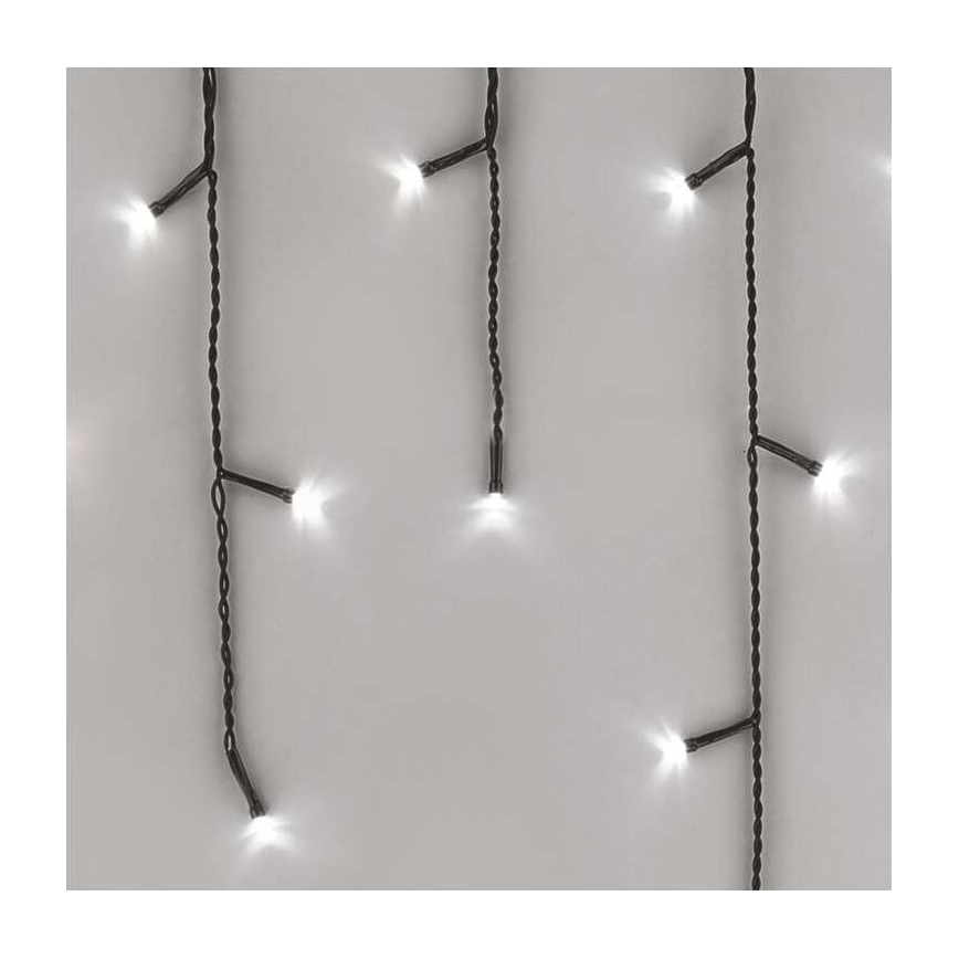 Cadena LED de Navidad para exteriores 200xLED/8 modos 8,6m IP44 blanco frío