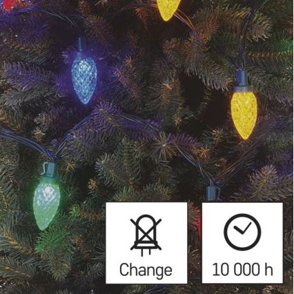 Cadena LED de Navidad para exteriores 50xLED/8 modos 14,8m IP44 multicolor