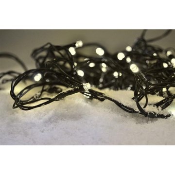 Cadena LED navideña exterior 200xLED/8 funciones IP44 25m blanco cálido