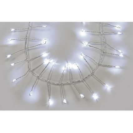 Cadena LED para exterior 1440 LEDs/8 funciones 14,4m IP44 blanco frío