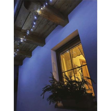 Cadena LED para exterior 40xLED/9m IP44 blanco frío
