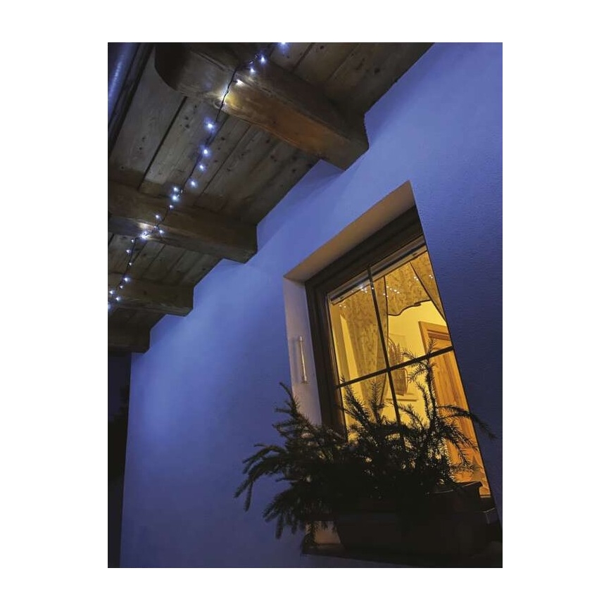 Cadena LED para exterior 40xLED/9m IP44 blanco frío