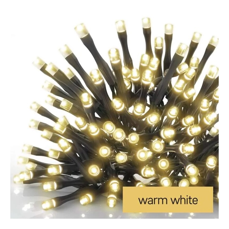 Cadena LED para exterior 50xLED/5m IP44, blanco cálido