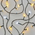 Cadena LED para exterior 80 LEDs/13 m IP44 blanco cálido/frío